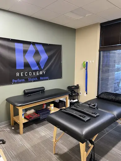 Therapy treatment tables in a clean room at KO Recovery treatment center in Idaho.